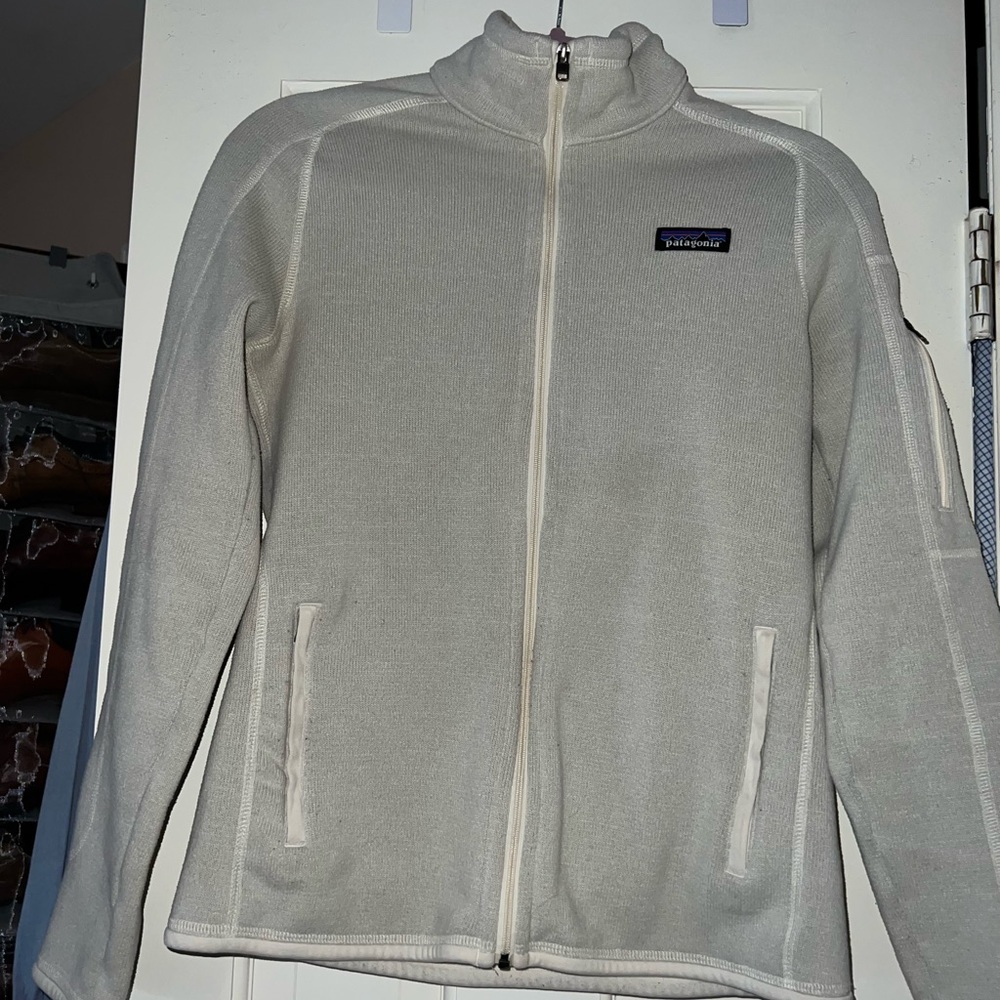 Patagonia oatmeal womens zip up jacket